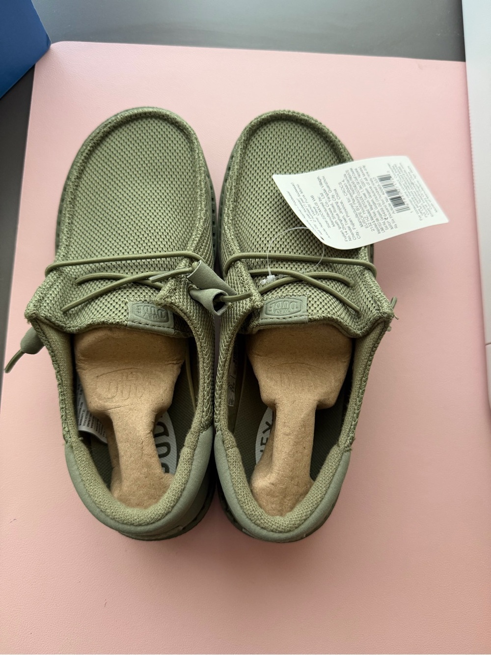 Hey Dude Wendy Sox Olive Green Slip On Shoes Women’s Size 6